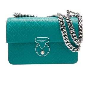 Henri Bendel Warren Street Tea Green Leather Shoulder Bag NWT